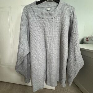 Aerie Light Gray Knit Pullover